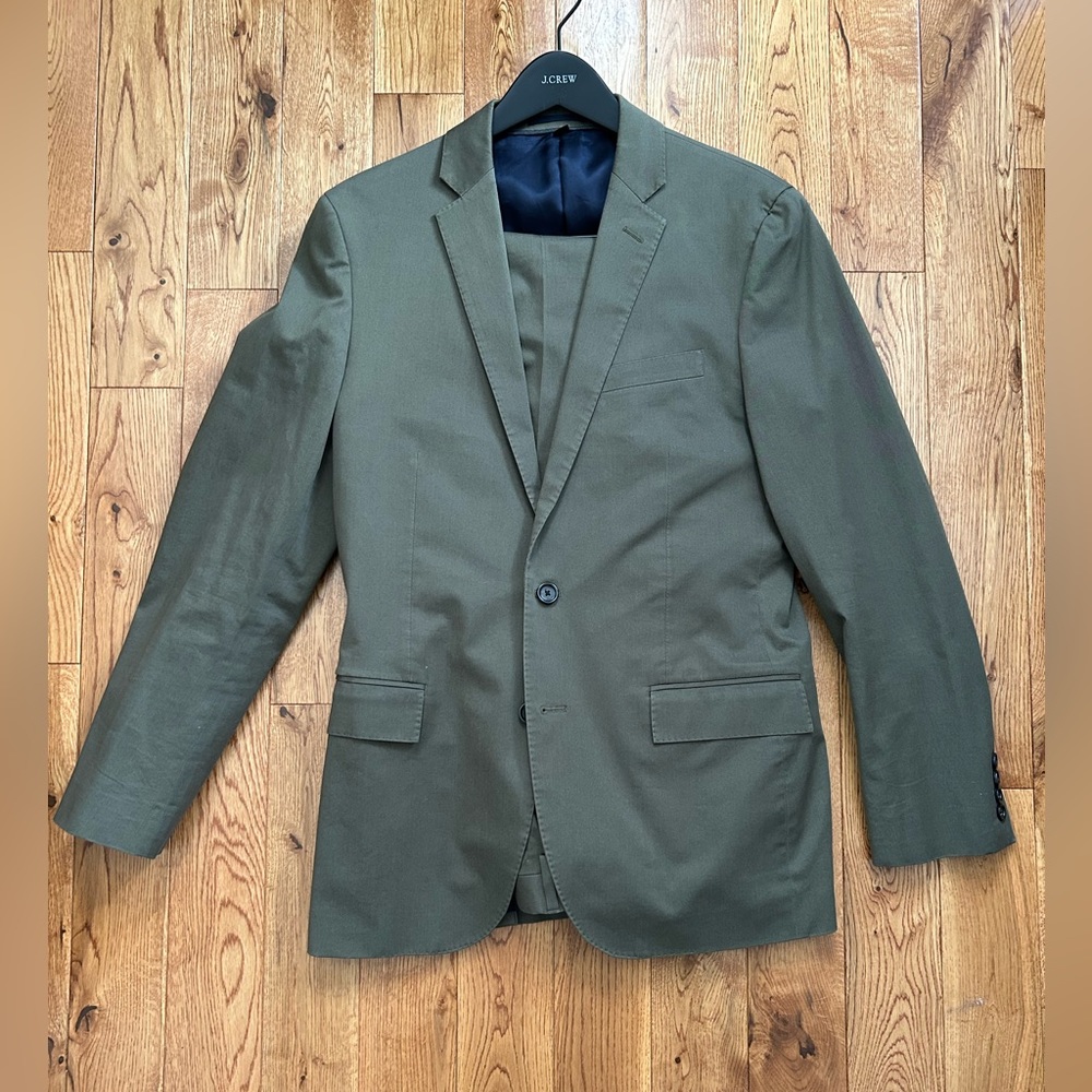 J. Crew Green Luke Slim Fit Suit